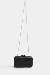 Black Sequin Clutch Bag | Yours Clothing 3