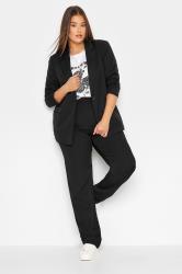 LTS Tall Women's Black Scuba Crepe Slim Leg Trousers | Long Tall Sally 2