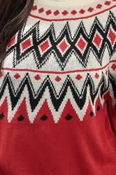 YOURS Plus Size Red Fairisle Knitted Jumper | Yours Clothing 6