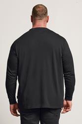BadRhino Big & Tall Black Long Sleeve Dragon Graphic T-shirt | BadRhino 2