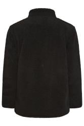 YOURS Plus Size Black Pocket Fleece Jacket | Yours Clothing 7