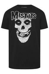 BadRhino Big & Tall Black Misfits Graphic T-Shirt