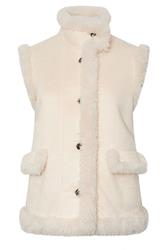 YOURS Plus Size Ivory White Shaggy Faux Fur Gilet | Yours Clothing 6