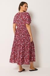 YOURS Plus Size Pink Ditsy Floral Maxi Dress | Yours Clothing 2