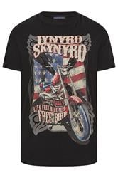 BadRhino Big & Tall Black Extra Long Lynyrd Skynyrd Bike Graphic T-Shirt