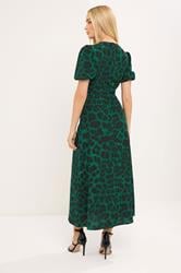 STAR Green Animal Print Satin Dress | StarByJM 2