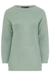 YOURS Curve Essential Mint Green Knitted Jumper
