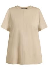 EVANS Plus Size Natural Brown Pure Cotton T-Shirt | Evans 5