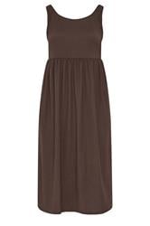 YOURS Plus Size Chocolate Brown Crinkle Midi Dress | Yours Clothing 5