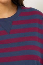 YOURS Plus Size Red Stripe Balloon Sleeve Top | Yours Clothing 5