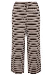 LIMITED COLLECITON Plus Size Brown Stripe Ribbed Wide Leg Trousers | Yours Clothing 5