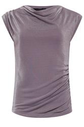 STAR Lilac Shimmer Draped Top