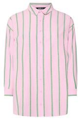 YOURS Curve Pink Stripe Linen Shirt