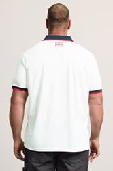 BadRhino Big & Tall White England Football Polo Shirt | BadRhino 4