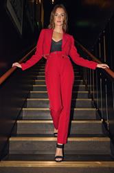 STAR Red Tailored Straight Leg Trousers | StarByJM 3