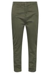 KAM Big & Tall Khaki Green Chino Trousers