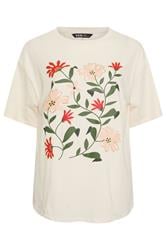 YOURS Curve Pink Floral Graphic T-Shirt