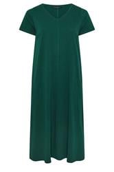 EVANS Plus Size Teal Green Cotton Midi Dress 6
