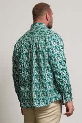 BadRhino Tailoring Big & Tall Green Premium Geometric Long Sleeve Shirt | BadRhino 3