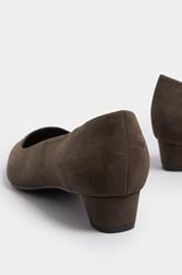 LTS Chocolate Brown Pointed Block Court Heel | Long Tall Sally 4