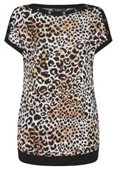 YOURS Plus Size Black Leopard Print Eyelet Top | Yours Clothing 5
