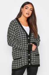 YOURS Curve Plus Size Black Boucle Cardigan | Yours Clothing 1