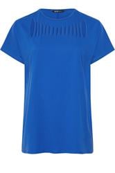 YOURS Curve Cobalt Blue Slash Detail Top