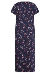 LTS Tall Navy Blue Candy Cane Print Christmas Maxi Nightdress | Long Tall Sally 7