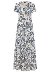 LTS Tall Women's Blue Floral Lace Detail Maxi Dress | Long Tall Sally 5