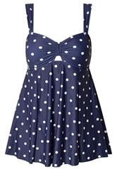 YOURS Plus Size Navy Blue Polka Dot Swimdress | Yours Clothing 5