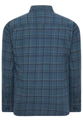 BadRhino Big & Tall Blue Check Long Sleeve Shirt | BadRhino 6