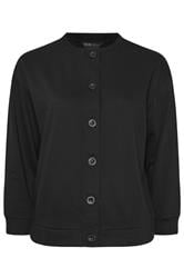 YOURS Curve Black Button Cardigan