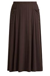 EVANS Plus Size Chocolate Brown Maxi Skirt | Evans  5