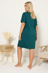 YOURS Plus Size Green 'Shine Bright' Sleep Tee Nightdress | Yours Clothing 2
