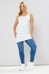 YOURS 2 PACK Plus Size Black & White Longline Vest Tops | Yours Clothing 4