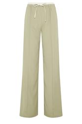 LTS Tall Women's Natural Brown Contrast Waist Wide Leg Trousers | Long Tall Sally 5