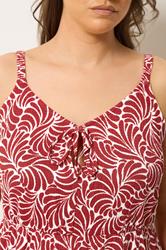 YOURS Plus Size Red Swirl Keyhole Dress | Yours Clothing 4