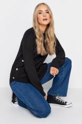 LTS Tall Women's Black Button Side Jumper | Long Tall Sally 1