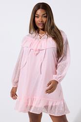 LIMITED COLLECTION Plus Size Pink Dobby Smock Dress | Yours Clothing 3