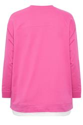 YOURS Plus Size Pink Crew-Neck Jumper | Yours Clothing 6