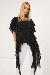 STAR Black Mesh Ruffle Blouse | StarByJM 3