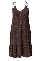 YOURS Plus Size Brown Polka Dot Tiered Midi Dress | Yours Clothing 5