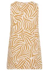 YOURS Plus Size Gold Zebra Vest Top | Yours Clothing 6