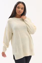 YOURS Plus Size Stone Brown Knitted Jumper | Yours Clothing 3