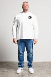 BadRhino Big & Tall White Panther Long Sleeve Graphic T-Shirt | BadRhino 2