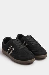 Black Retro Leopard Stripe Trainers In Extra Wide EEE Fit | Yours Clothing 2