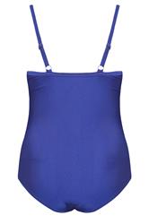 YOURS Plus Size Blue Super Sculpt Crossover Swimsuit | Yours Clothing 6
