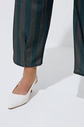 LIMITED COLLECTION Plus Size Chocolate Brown Stripe Barrel Trousers | Yours Clothing 5