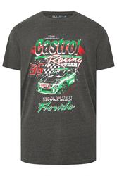 BadRhino Big & Tall Charcoal Grey Printed 'Castrol' T-Shirt