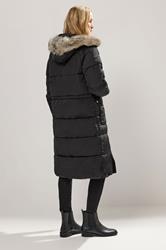 LTS Tall Black Padded Midi Coat | Long Tall Sally 2